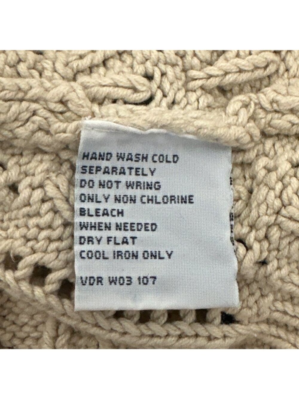 Nautica Beige Cable Knit Cardigan Cotton Blend Womens S Light Academia Preppy - Picture 5 of 8